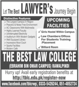 The Best Law College Rawalpindi LLB Admissions 2020