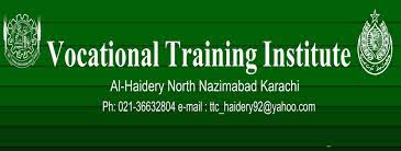 Vocational Training Institute Khi Course Admissions 2021-22