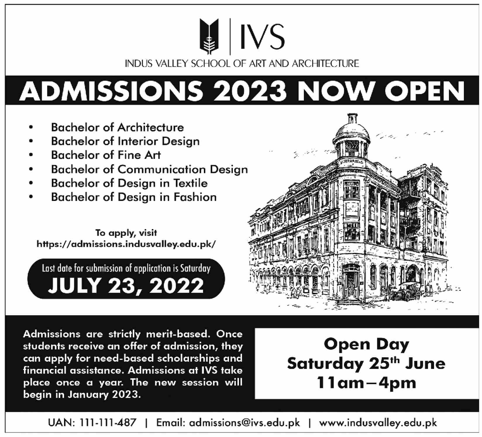 indus-valley-school-of-art-architecture-bachelor-admissions-2022