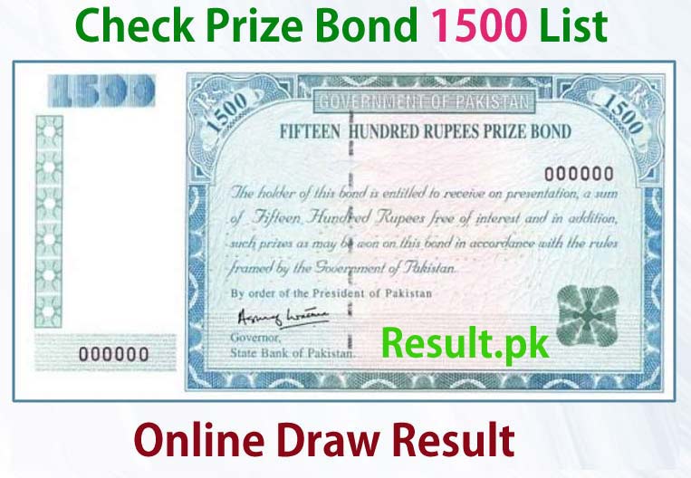 Rs 1500 Prize Bond Draw 18 Karachi Result 2024