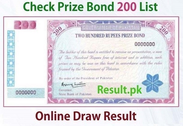 200 Prize Bond List 2025 - Rs 200 Draw Result Faisalabad